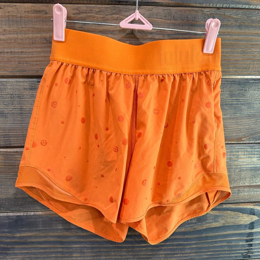 Lululemon Orange Athletic Shorts size 4